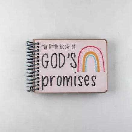 pink God's promise book with Bible verses.