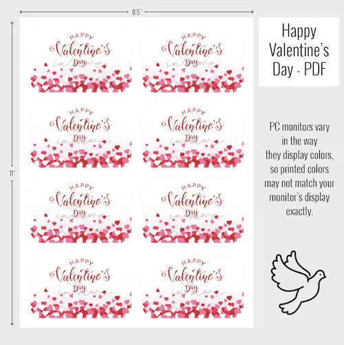 Happy Valentine's Day printable pdf from inawehandmade.