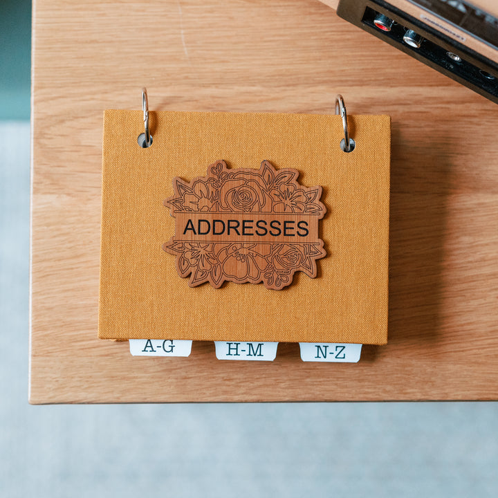 Hardcover Address Book with Alpha Tabs & Refill Options - inAWE Handmade Gifts, Personalized Gifts, Spiritual Gifts 