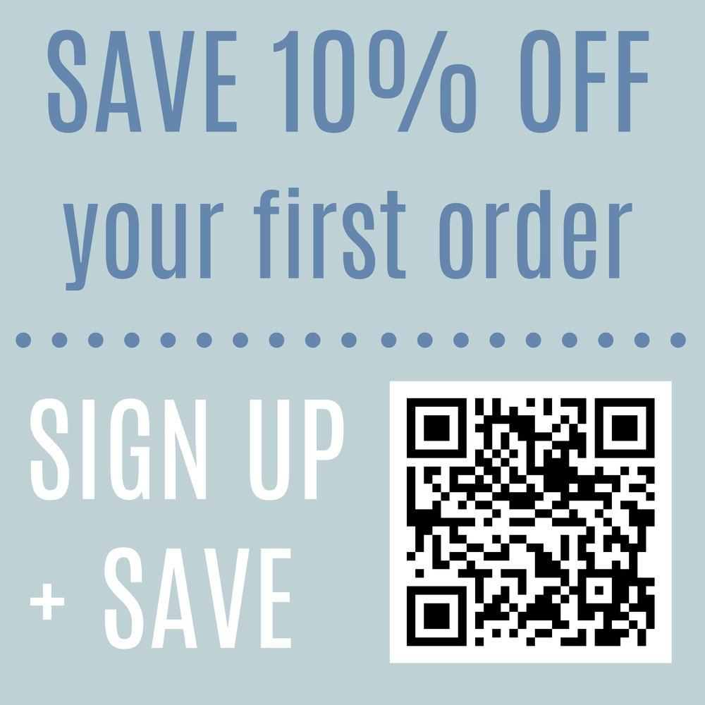 Join our email list to save 10% on your first order.