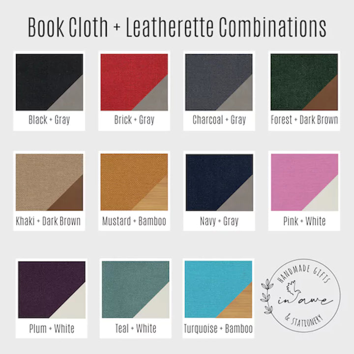 Premium Handcrafted Address Book with Alphabetical Tabs and Linen Hardcover in Vibrant Colors