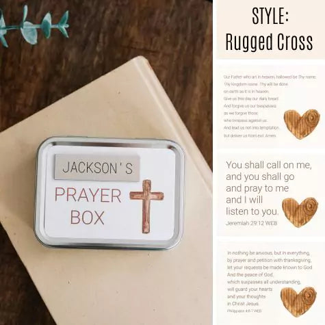 First Communion Gift for Boys - Personalized Prayer Box