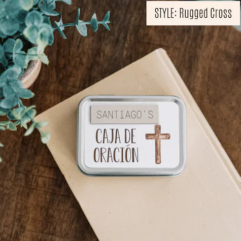 Prayer Box with the Lord's Prayer in Spanish - Unique Spanish Christian gift - inAWE Handmade Gifts, Personalized Gifts, Spiritual Gifts 