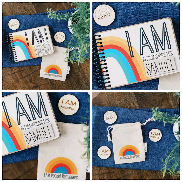 Personalized kids book with I AM affirmation words - inAWE Handmade Gifts, Personalized Gifts, Spiritual Gifts 