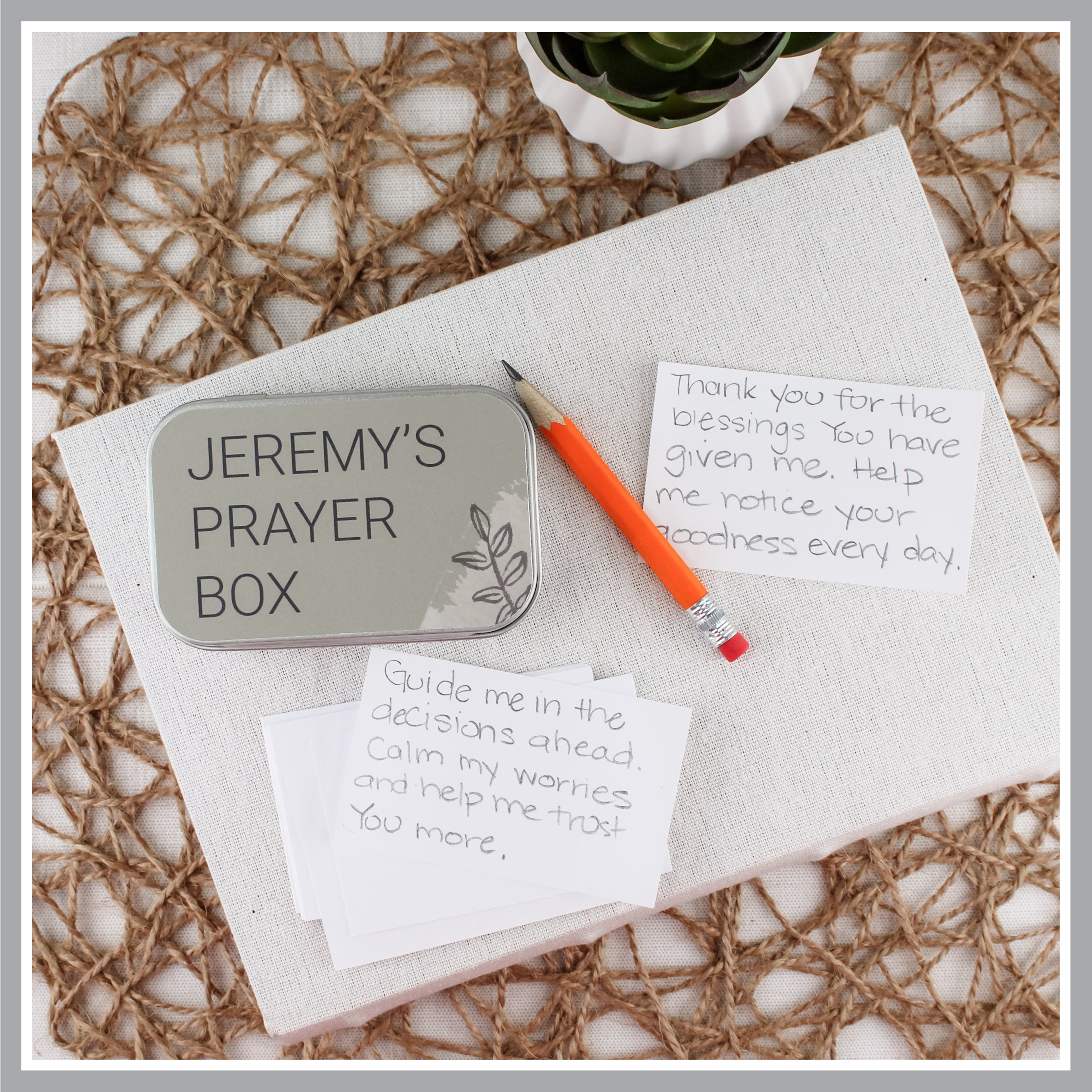 Personalized Prayer Box with Bible Verse | inAWE Handmade