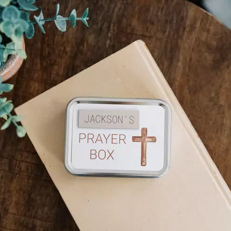 First Communion Gift for Boys - Personalized Prayer Box - inAWE Handmade Gifts, Personalized Gifts, Spiritual Gifts 