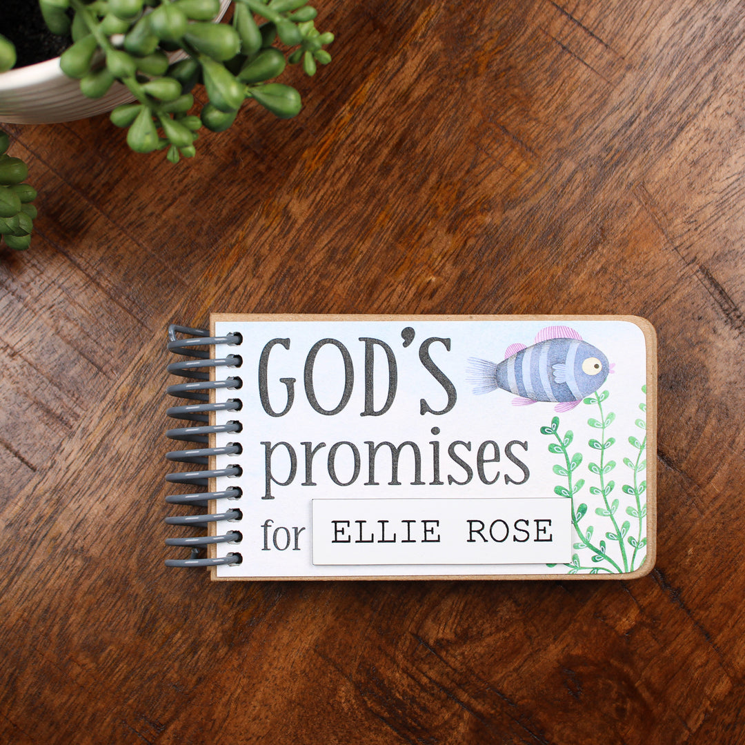 Personalized God's Promises Book - Under the Sea Theme - First Birthday Gift for Kids