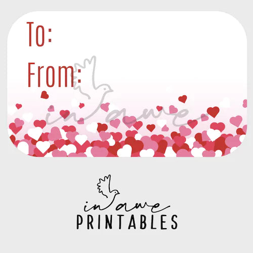 To From - png label download for Valentine's printable altoid tin project.
