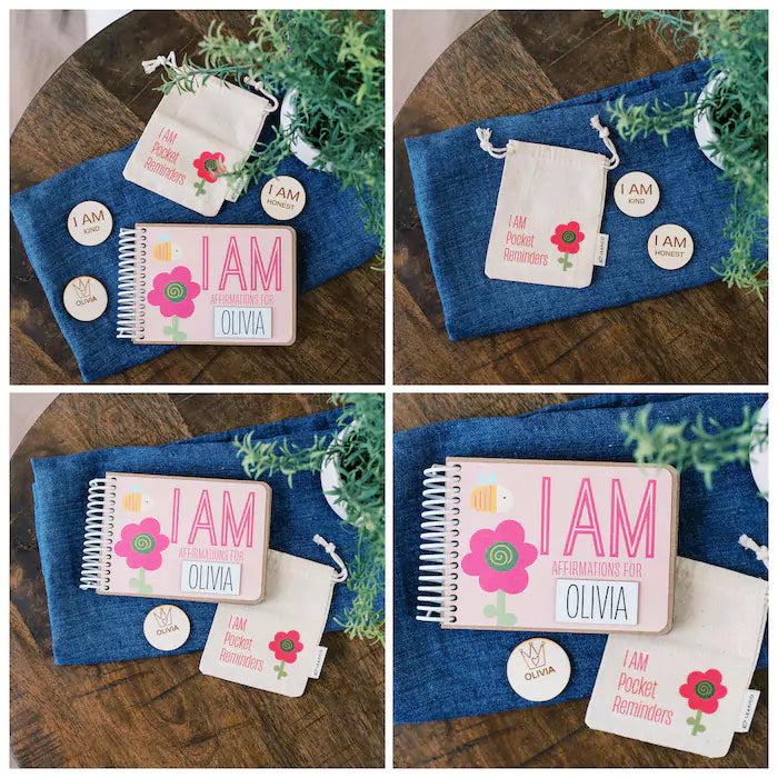 Positive Affirmations for Girls Gift Set | Happy Affirmations | I AM Affirmation Book and Gift Set - inAWE Handmade Gifts, Personalized Gifts, Spiritual Gifts 