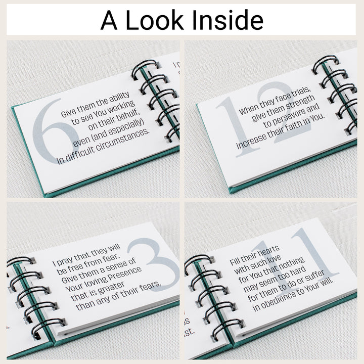 Four sample prayers for loved ones about difficult circumstances, perseverance, freedom from fear and obedience to God.