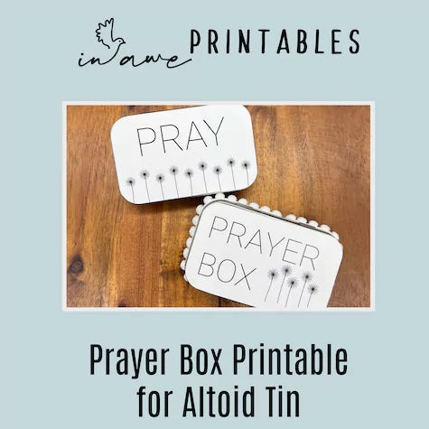 Creative Christian Activities: Printable Prayer Box Project for All Ages - inAWE Handmade Gifts, Personalized Gifts, Spiritual Gifts 