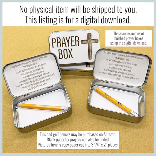 prayer craft activity for kids with rugged cross and the Lord's prayer.