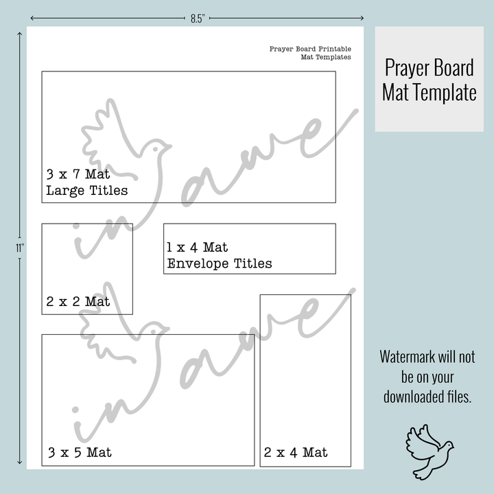 DIY Christian Craft: Church Hymn Prayer Board Printable with template for mats.
