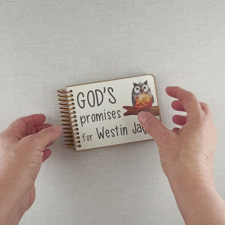 Forest Friends God’s Promises Book with Custom Message | Catholic Baptism Gift