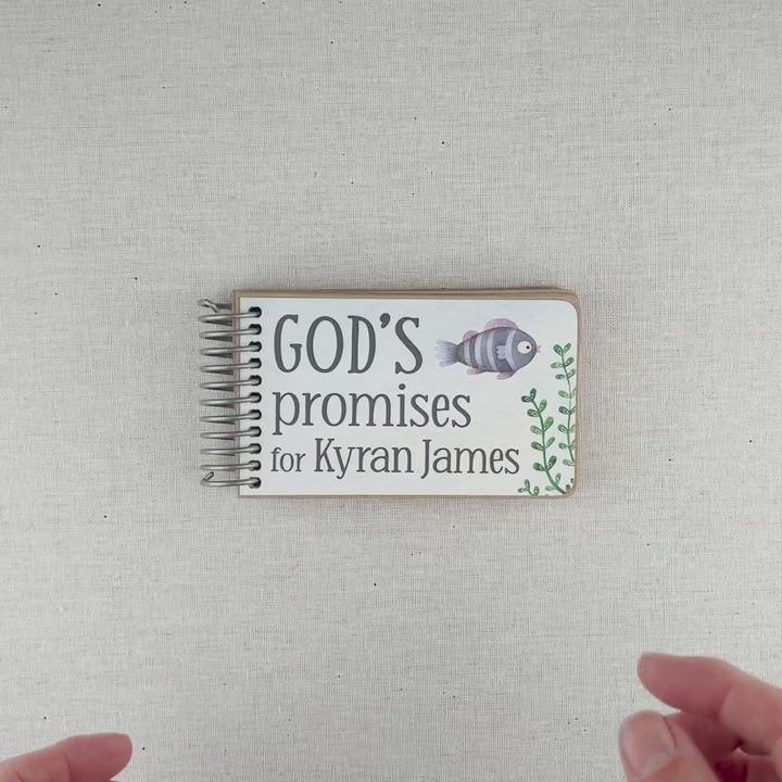 Personalized God's Promises Book - Under the Sea Theme - First Birthday Gift for Kids