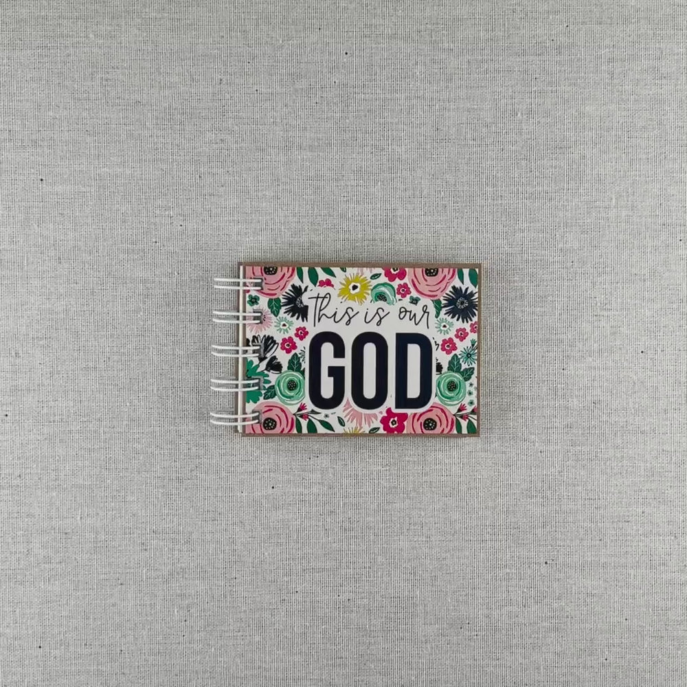 Product video of 30 attributes of God in Blue Floral style.