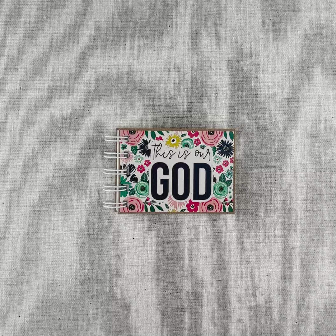 Product video of 30 attributes of God in Blue Floral style.