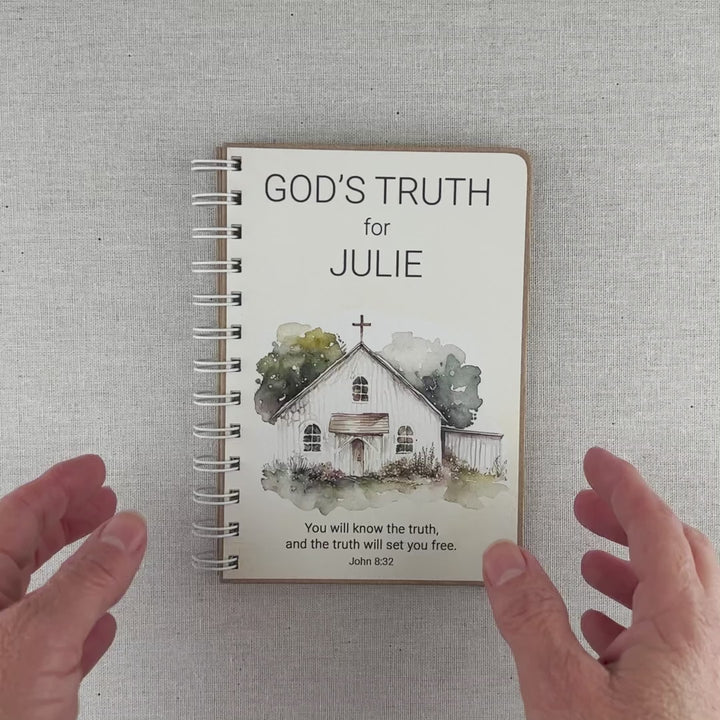 Adult Baptism Gifts - Personalized Spiral Bible Verse Books