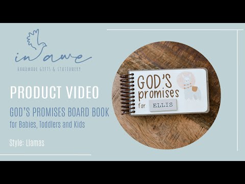 YouTube product video of God's Promises for kids personalized book.