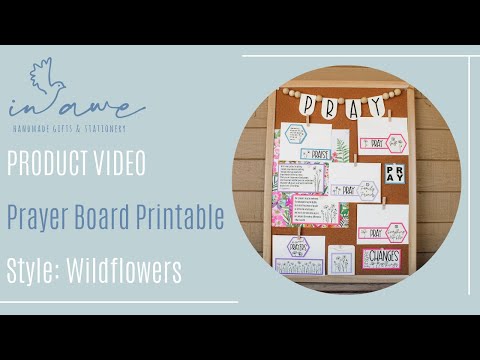 Wildflower Prayer Board Printable | DIY Prayer Board | Instant Digital Download