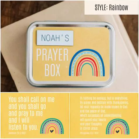 Tin Prayer Box - Rainbow Tin Prayer Box - Rainbow