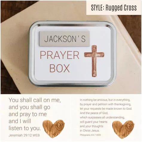 Personalized Christian Gift - Personalized Prayer Box - inAWE Handmade Gifts, Personalized Gifts, Spiritual Gifts 