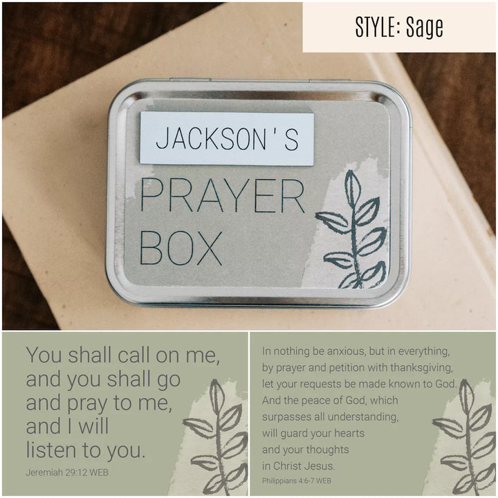 Handmade Christian Gift - Personalized Prayer Tin - inAWE Handmade Gifts, Personalized Gifts, Spiritual Gifts 