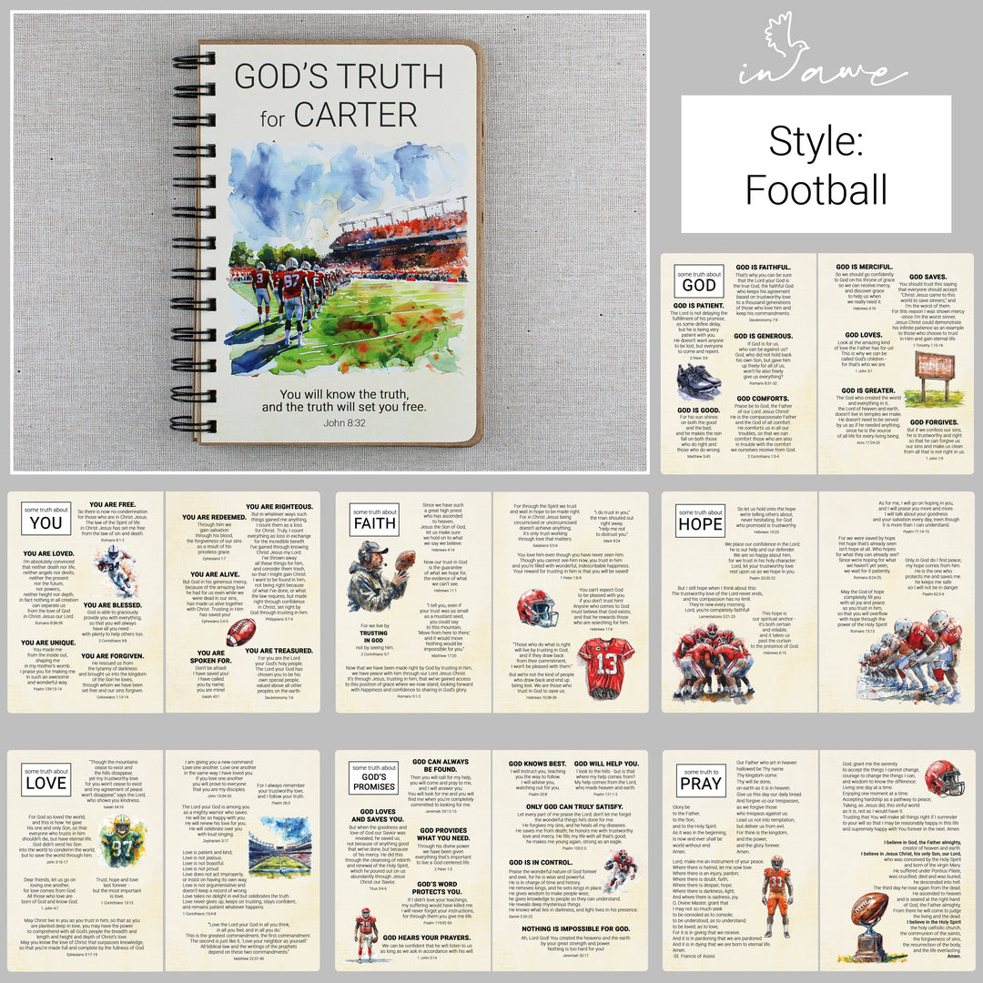 Adult Baptism Gifts - Personalized Spiral Bible Verse Books