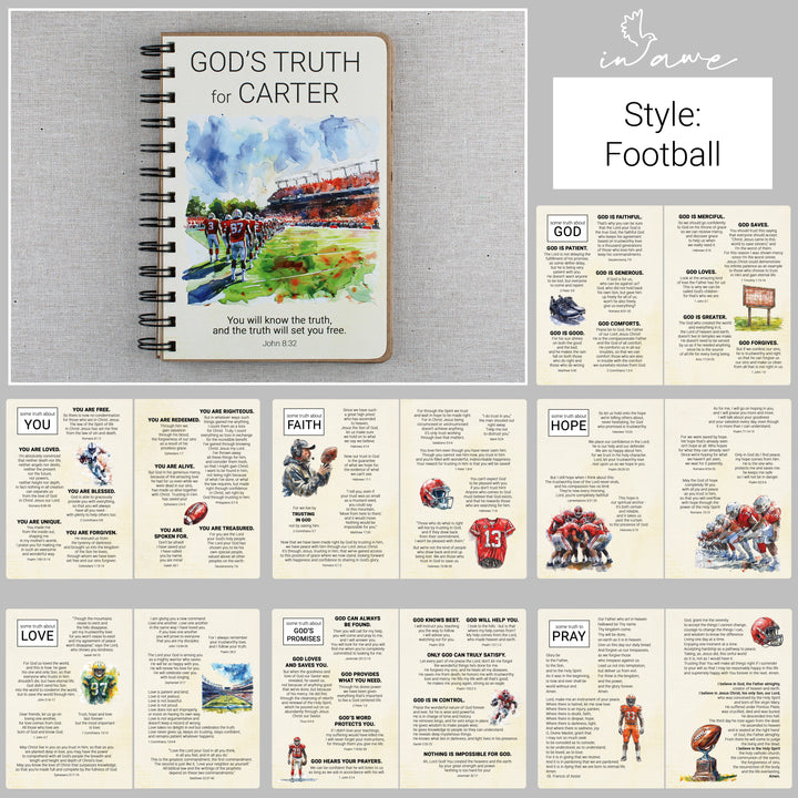 Adult Baptism Gifts - Personalized Spiral Bible Verse Books