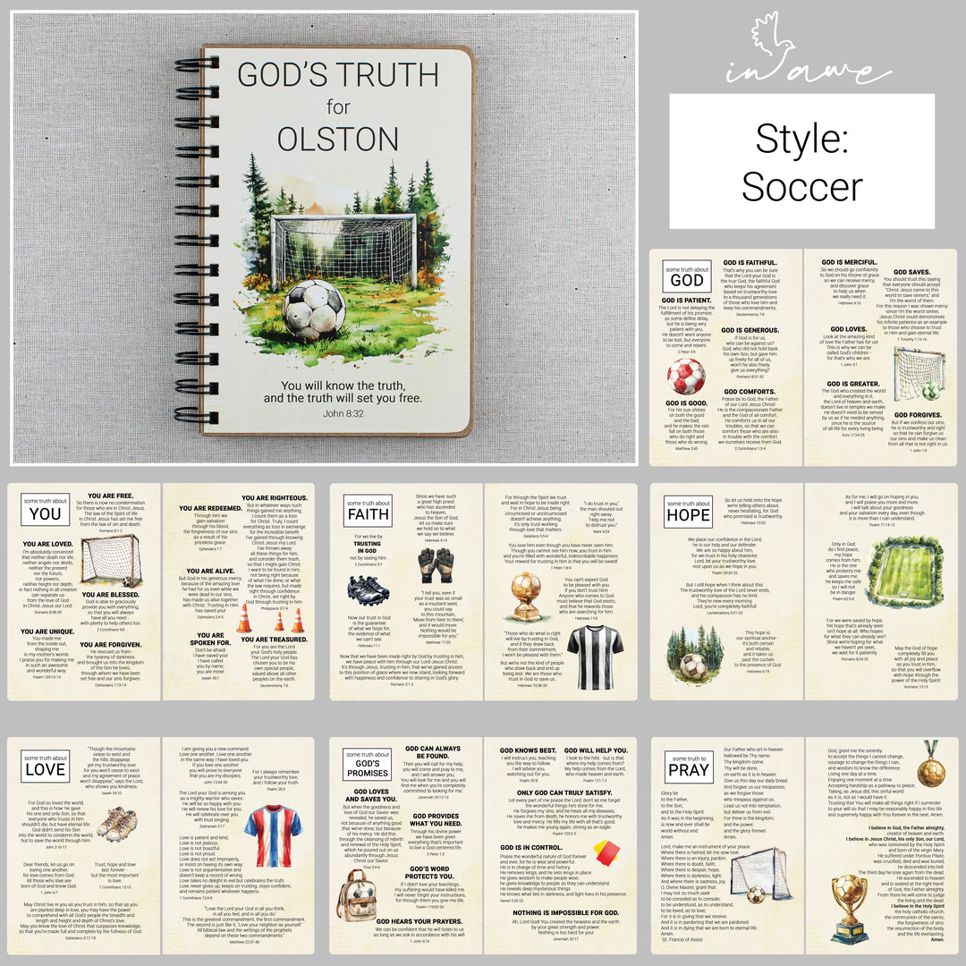 Adult Baptism Gifts - Personalized Spiral Bible Verse Books