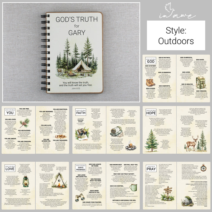 Adult Baptism Gifts - Personalized Spiral Bible Verse Books