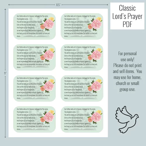 Our Father pdf printable for prayer box diy project by inawehandmade.