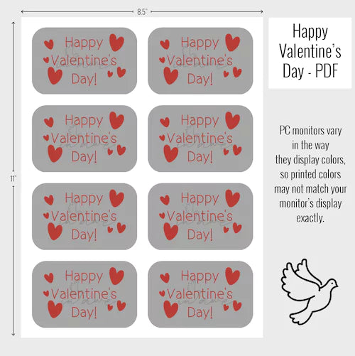 Happy Valentine's Day pdf printable.