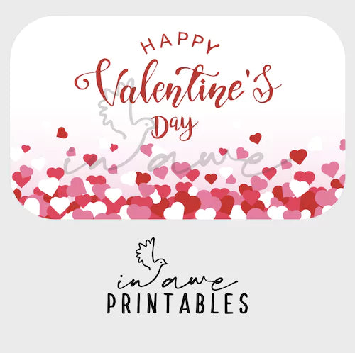 Happy Valentine's Day png file for Valentine's Day kids printable heart confetti.
