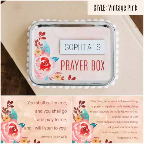 Gift for Spiritual People - Personalized Prayer Box