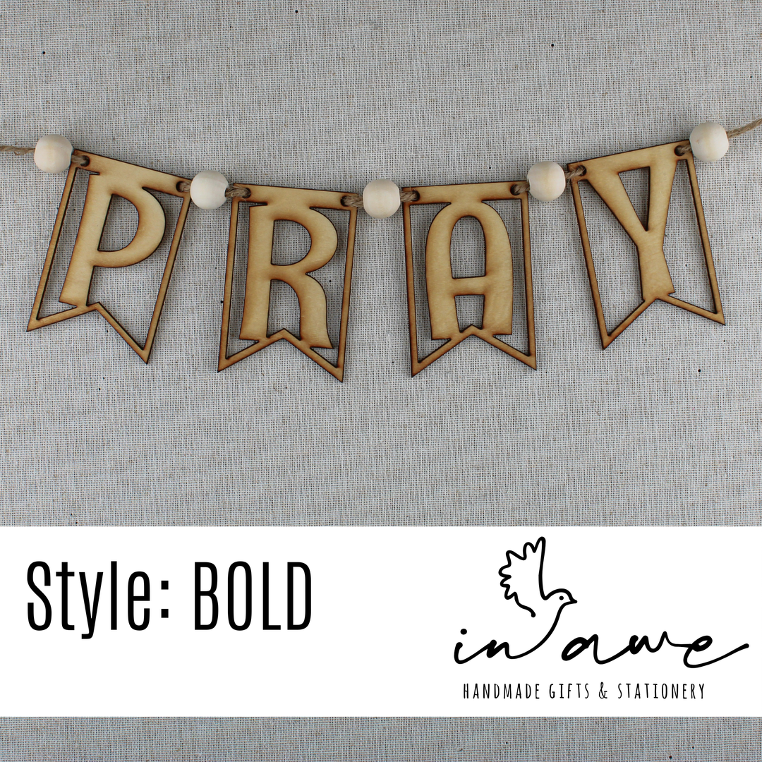 AMEN Wood Banner DIY Kit – Faith-Inspired Decor for Prayer Wall Ideas - inAWE Handmade Gifts, Personalized Gifts, Spiritual Gifts 